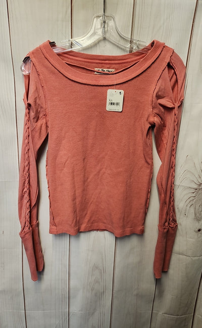 NWT We the Free Women's Size XS Pink Long Sleeve Top