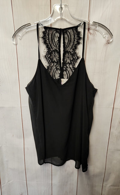 Japna Women's Size S Black Sleeveless Top