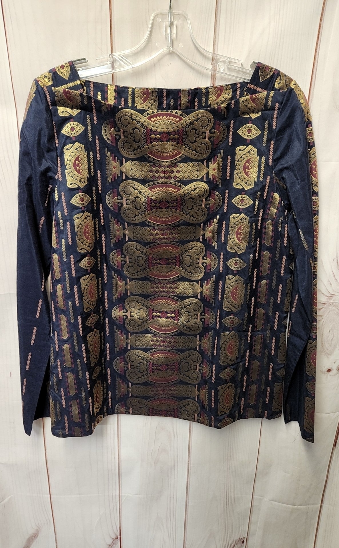 Tory Burch Women's Size 4 Navy Long Sleeve Top