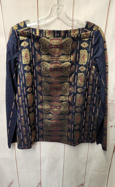 Tory Burch Women's Size 4 Navy Long Sleeve Top