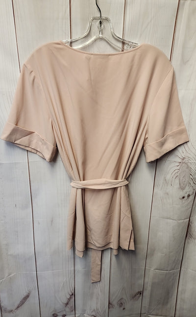 Halogen Women's Size L Peach Short Sleeve Top