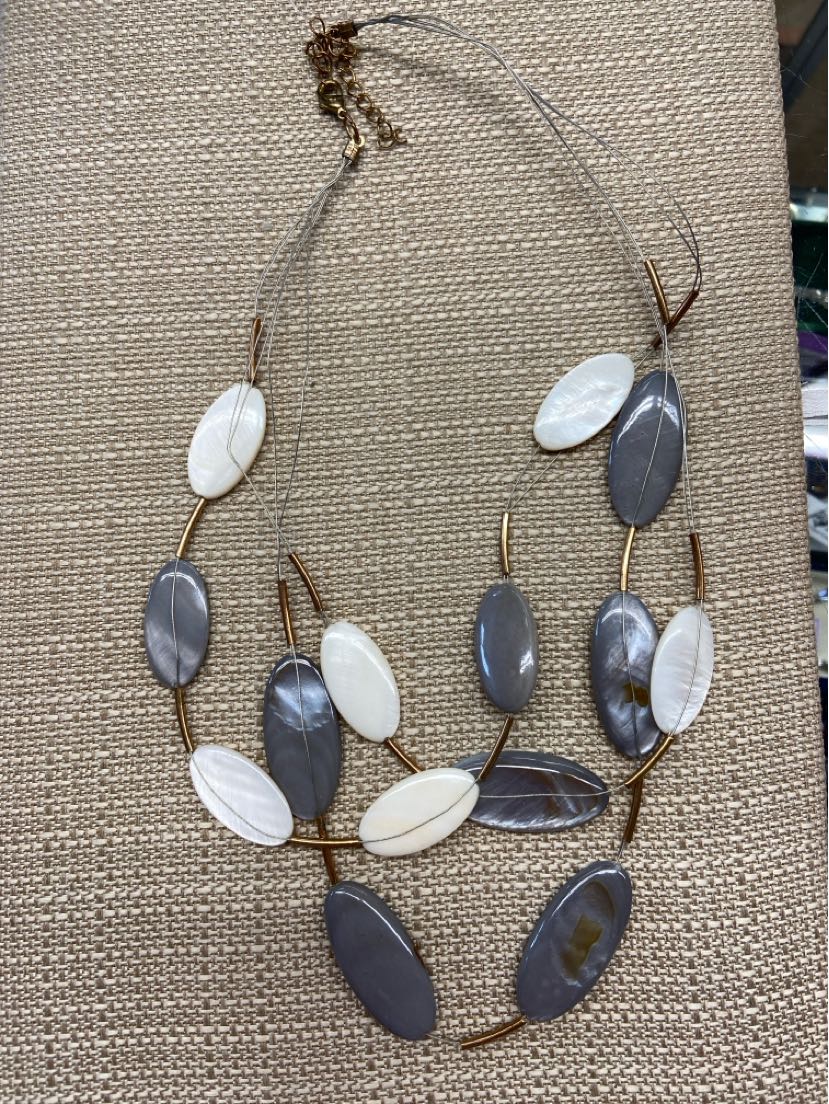 Gray Beaded Necklace