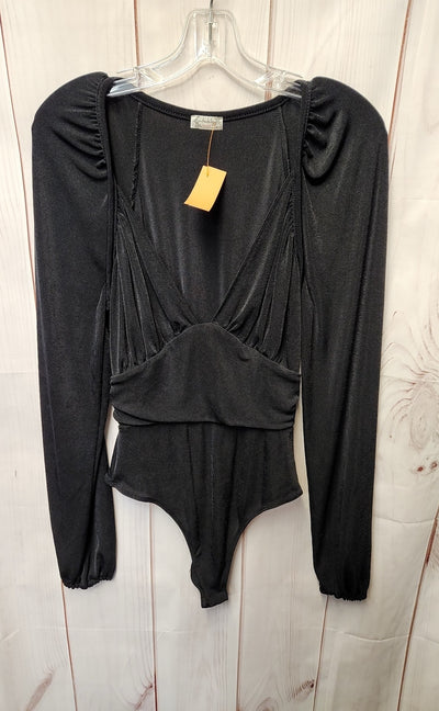 Free People Intimately Women's Size M Black Bodysuit
