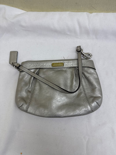 Coach Silver Wristlet AS IS - stains inside