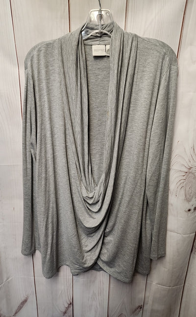 Zenergy - Chico's Women's Size 3 = US XL Gray Long Sleeve Top