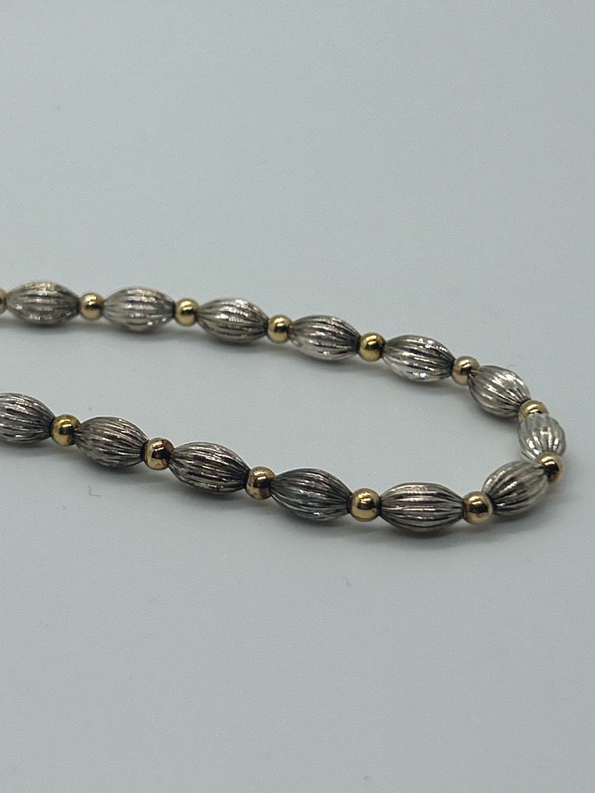 Silver & Gold Beaded Necklace