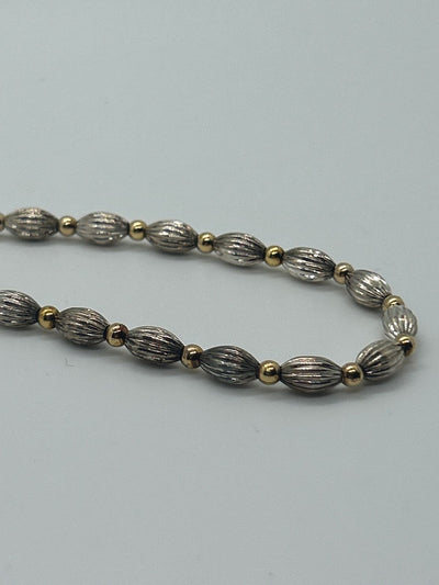 Silver & Gold Beaded Necklace