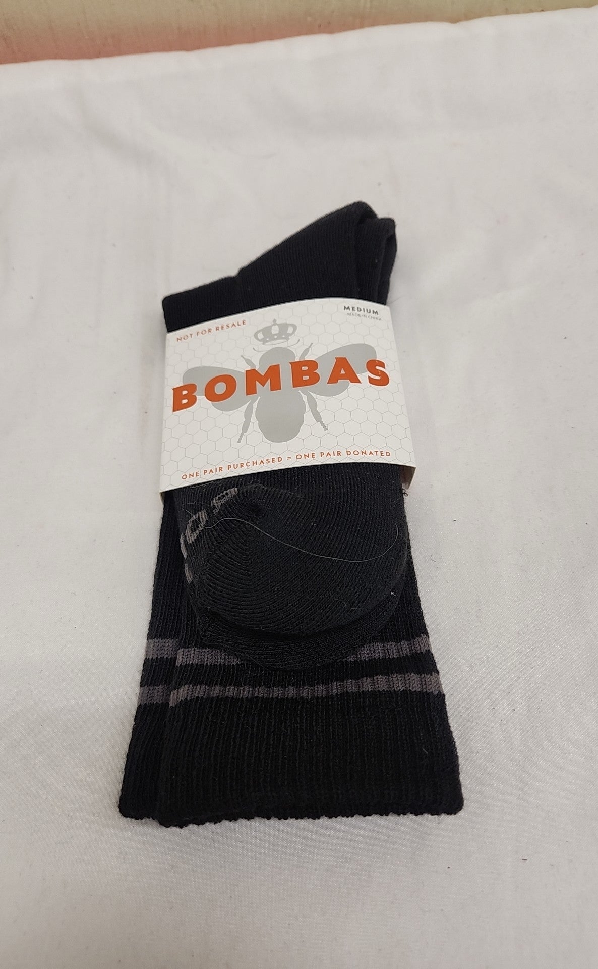 Bombas Size M Black Socks