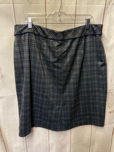Roz & Ali Women's Size 2X Gray Skirt