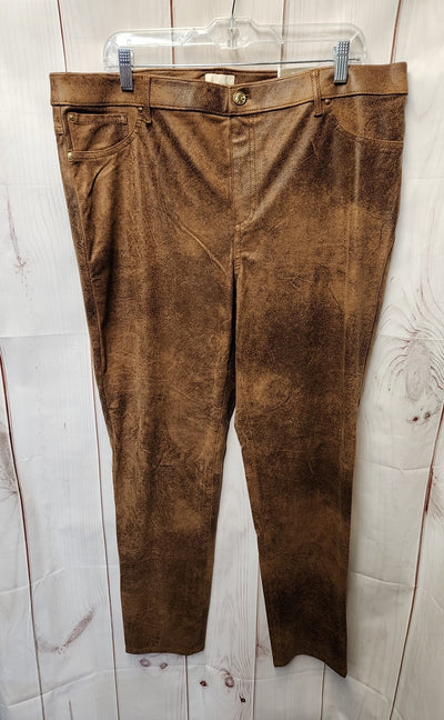 NWT Chico's Women's Size 3 = US 16 Brown Pants
