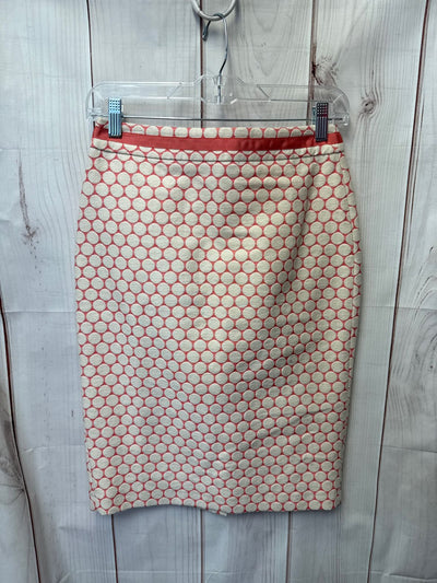 Boden Women's Size 4 White & Pink Skirt