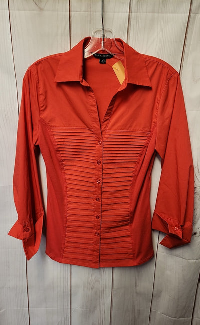Zac & Rachel Women's Size M Red 3/4 Sleeve Top