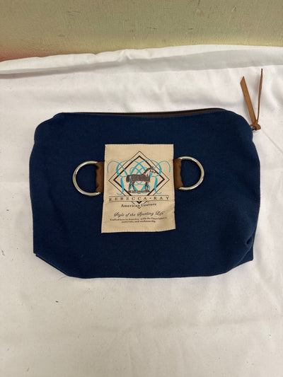 Rebecca Ray D-Ring Navy Cosmetic Bag Pouch