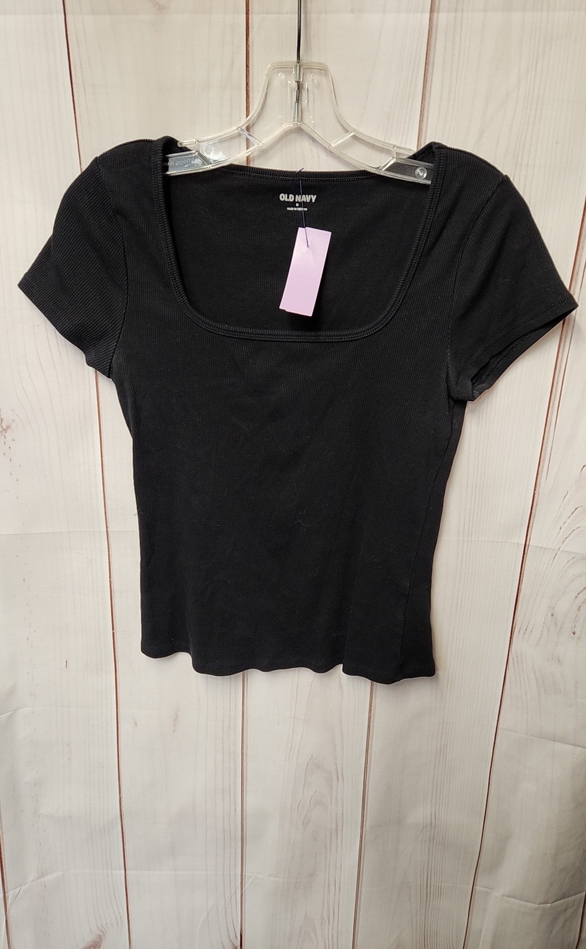 Old Navy Women's Size M Black Short Sleeve Top