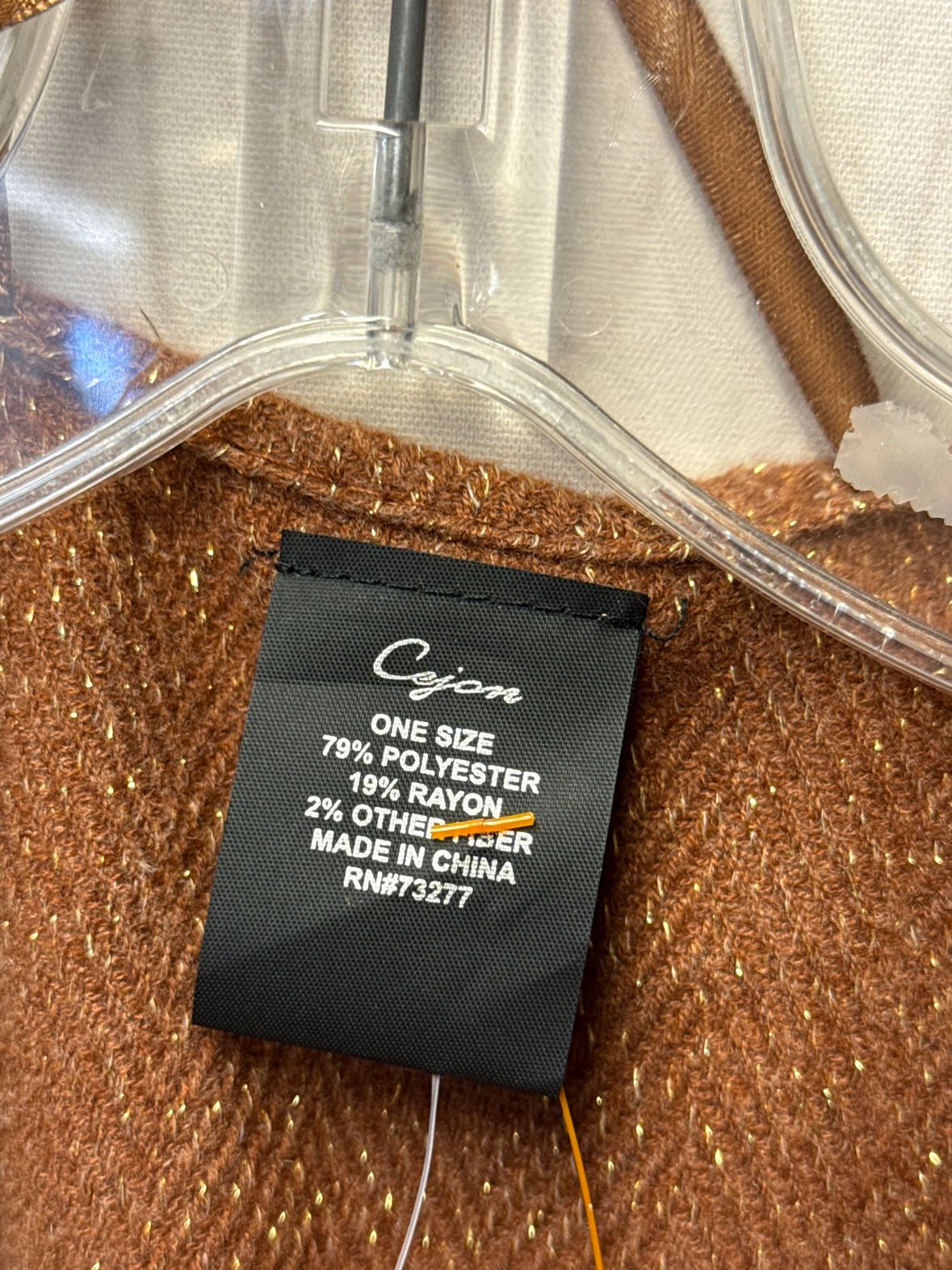 NWT Cejon Women's Size One Size Orange Cardigan