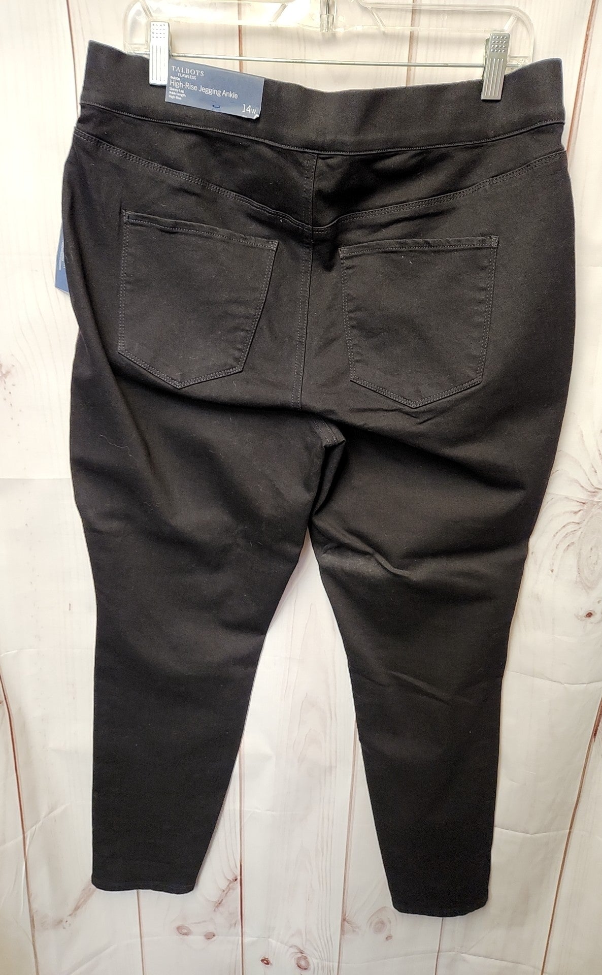 NWT High Rise Jeggin Ankle Talbots Women's Size 14 Black Pants