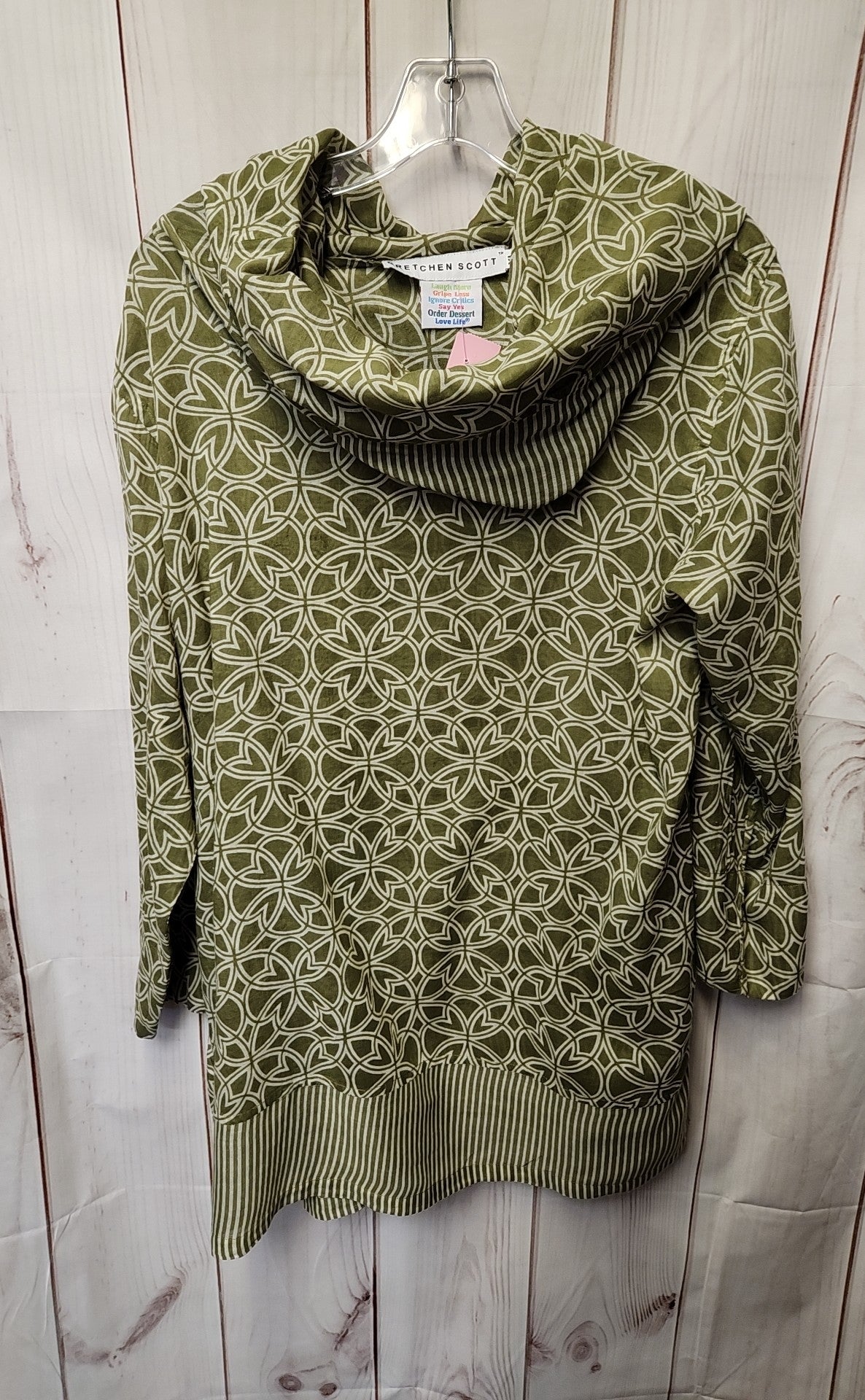 Gretchen Scott Women's Size XL Green Long Sleeve Top