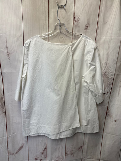 Cos Women's Size M White Short Sleeve Top
