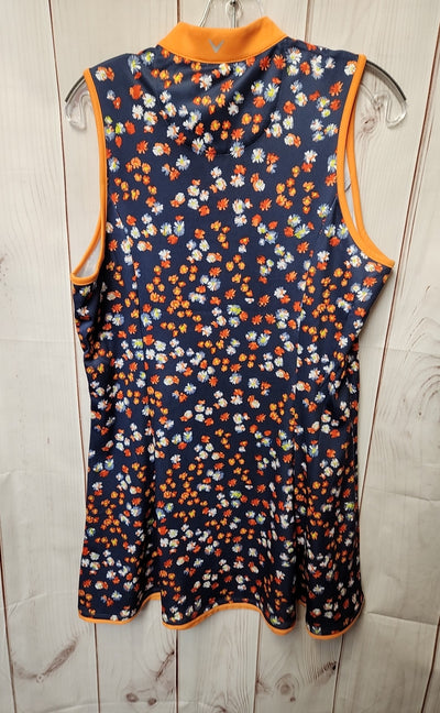NWT Callaway Women's Size L Navy Floral Dress