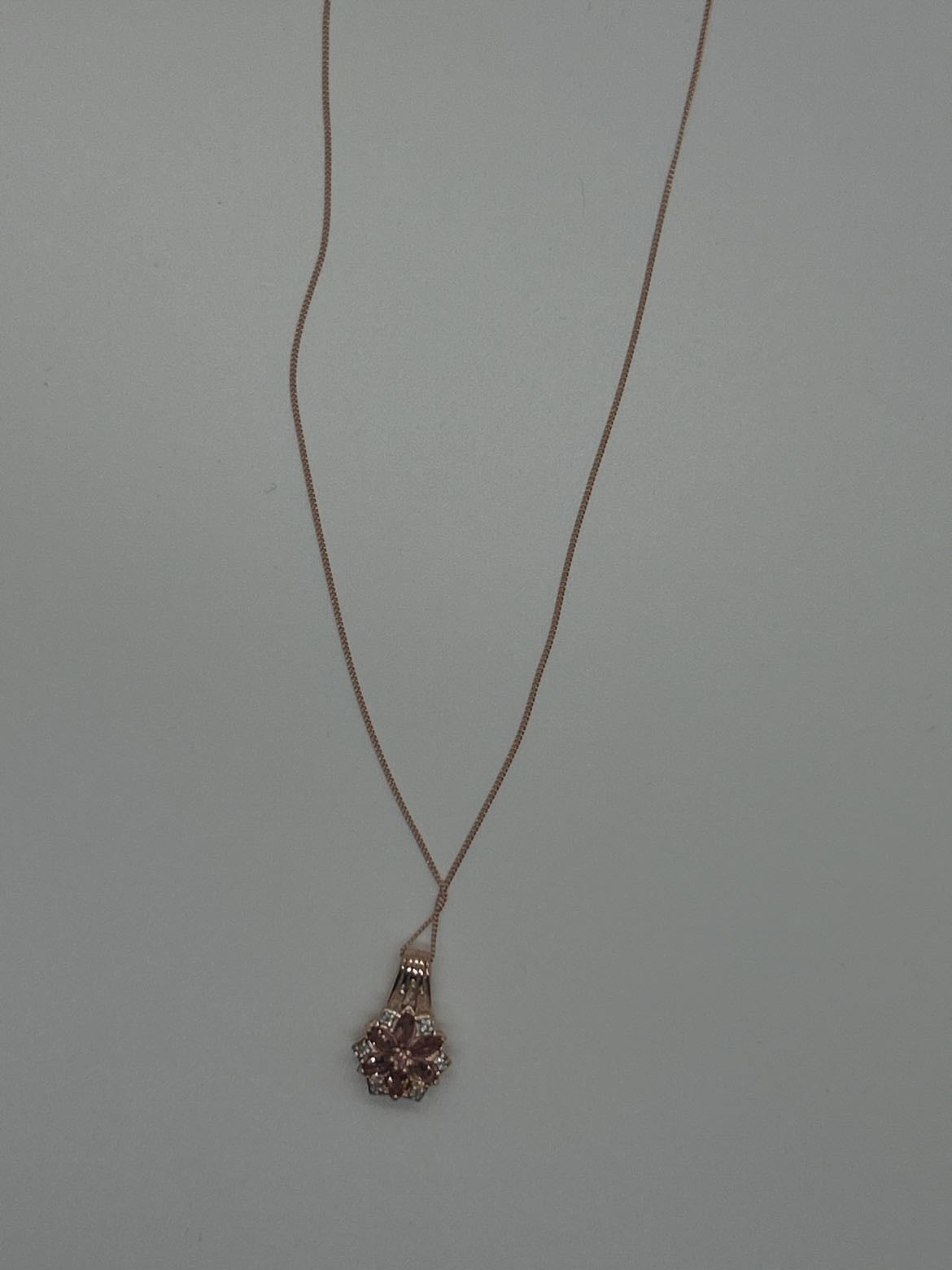 Sterling Rose Gold Pink .925 Sterling Silver Necklace