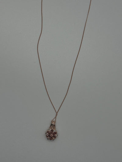 Sterling Rose Gold Pink .925 Sterling Silver Necklace