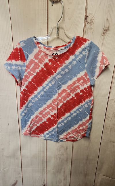 So Girl's Size 10/12 Red & Blue Shirt