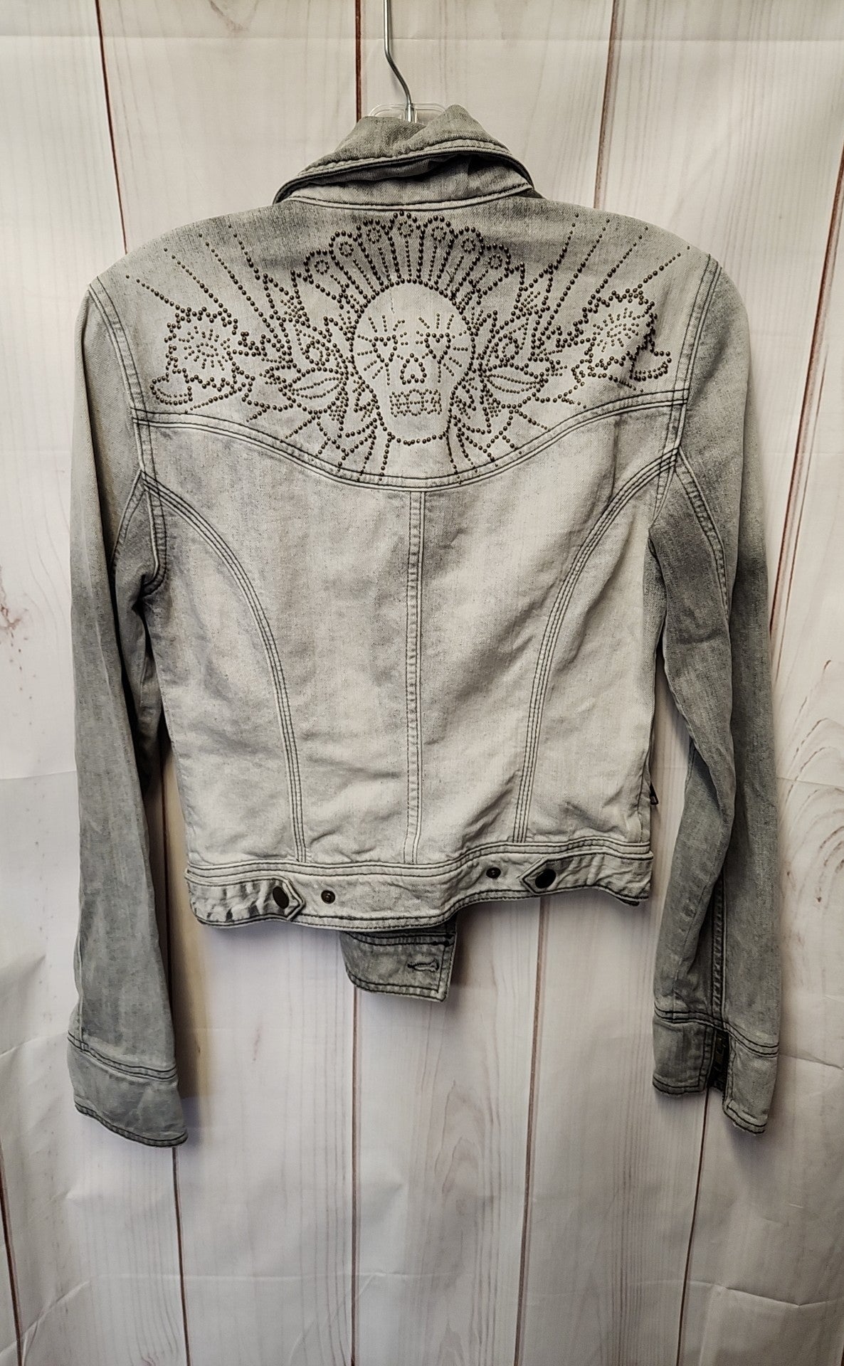 Topshop Women's Size 4 Gray Denim Jacket