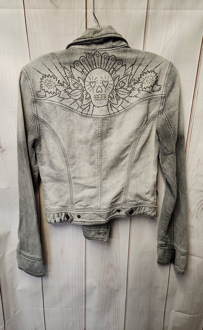 Topshop Women's Size 4 Gray Denim Jacket