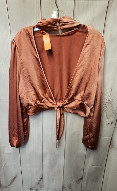 Nasty Gal Women's Size 6 Pink Long Sleeve Top