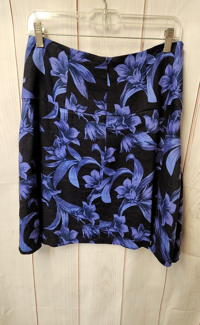 Ann Taylor Women's Size 4 Petite Blue Floral Skirt