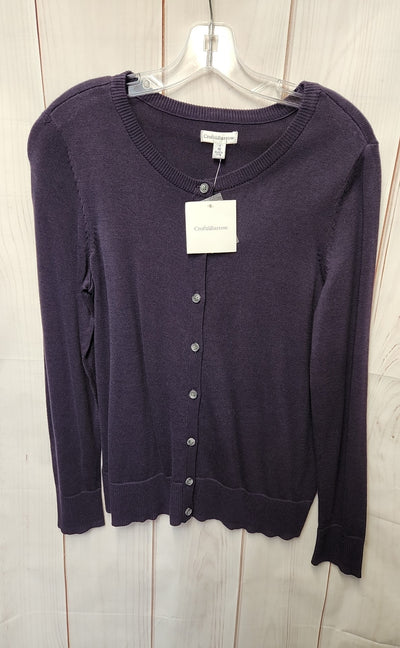 NWT Croft & Barrow Women's Size M Purple Cardigan