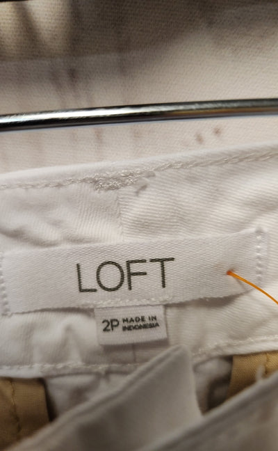 Loft Women's Size 2 Petite White Pants