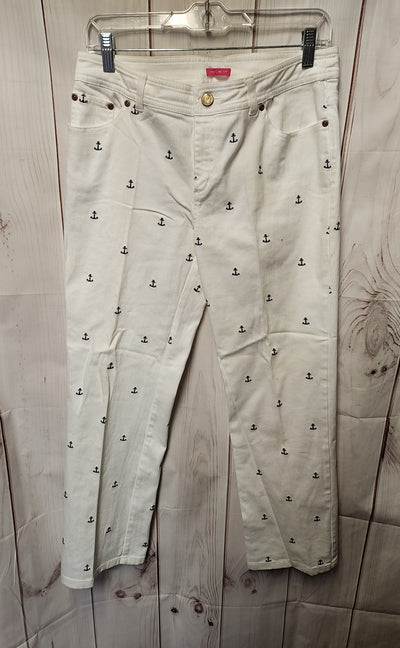 Lilly Pulitzer Women's Size 29 (7-8) White Jeans Main Line Fit