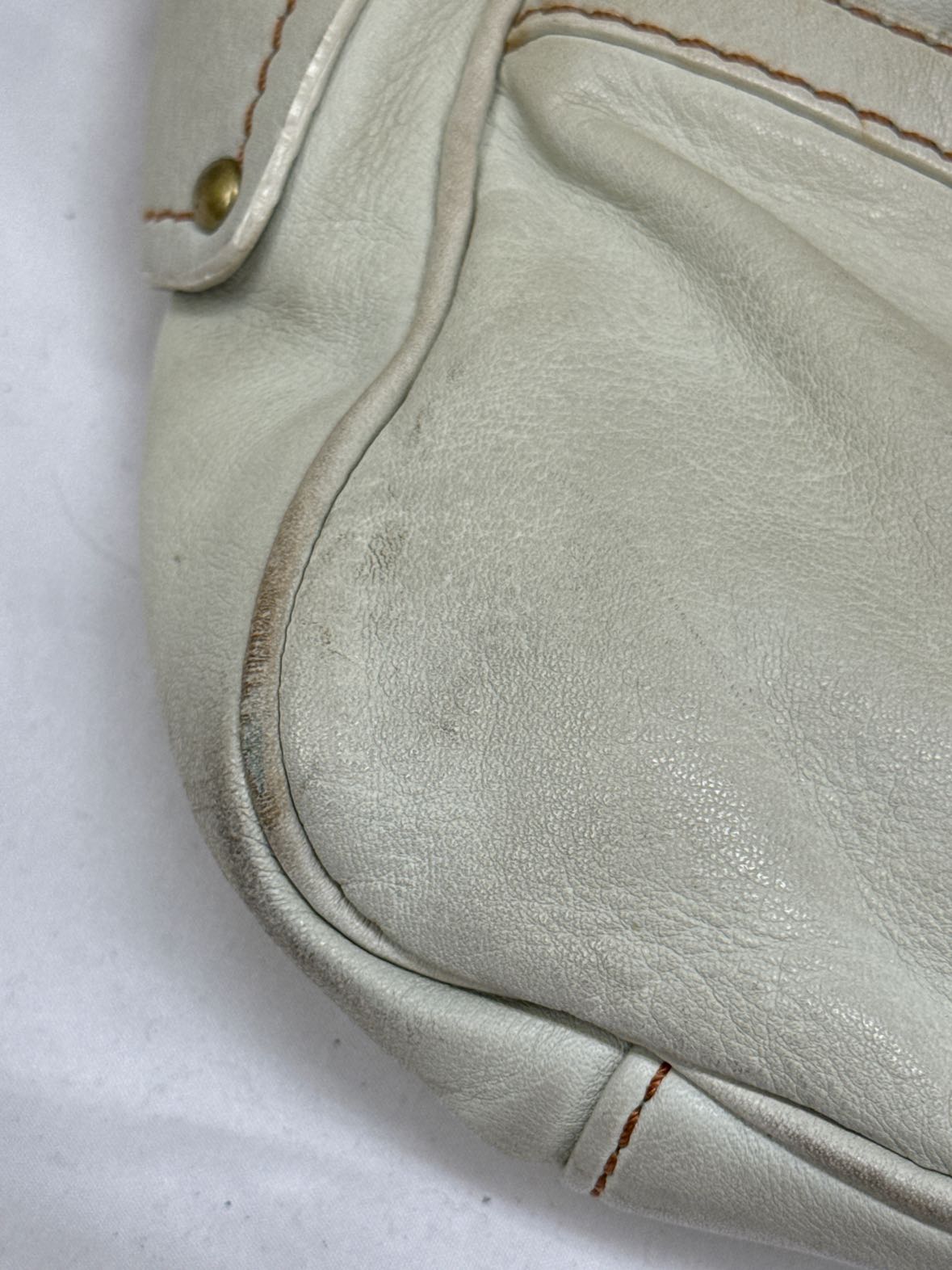Marc by Marc Jacobs White Leather Purse Bag AS IS - marks/wear