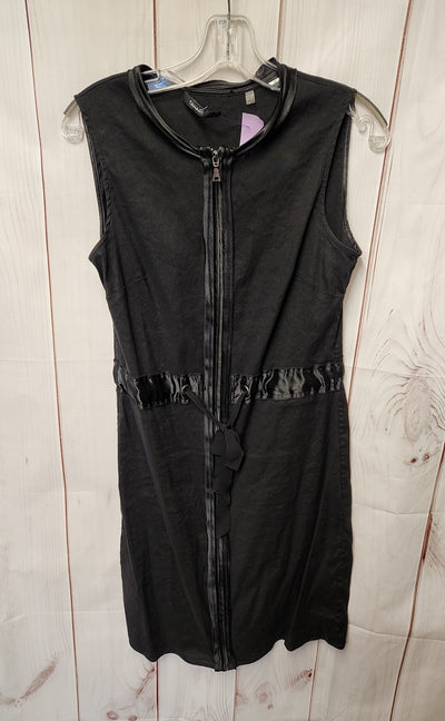 Tahari Women's Size 4 Black Linen Blend Dress