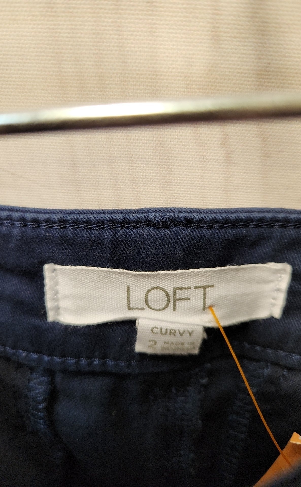 Loft Women's Size 2 Navy Pants The Monroe Wide Leg Curvy