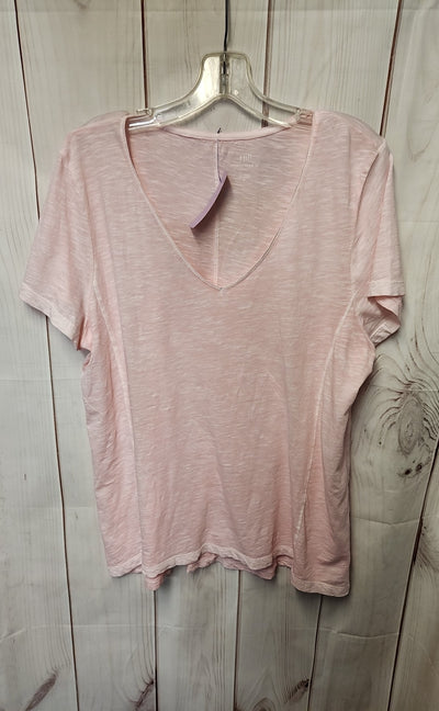 J Jill Women's Size XL Pink Short Sleeve Top