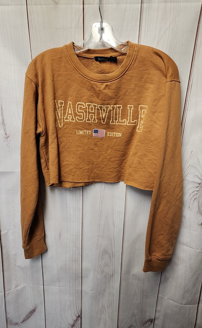 Boohoo Women's Size L Tan Sweatshirt