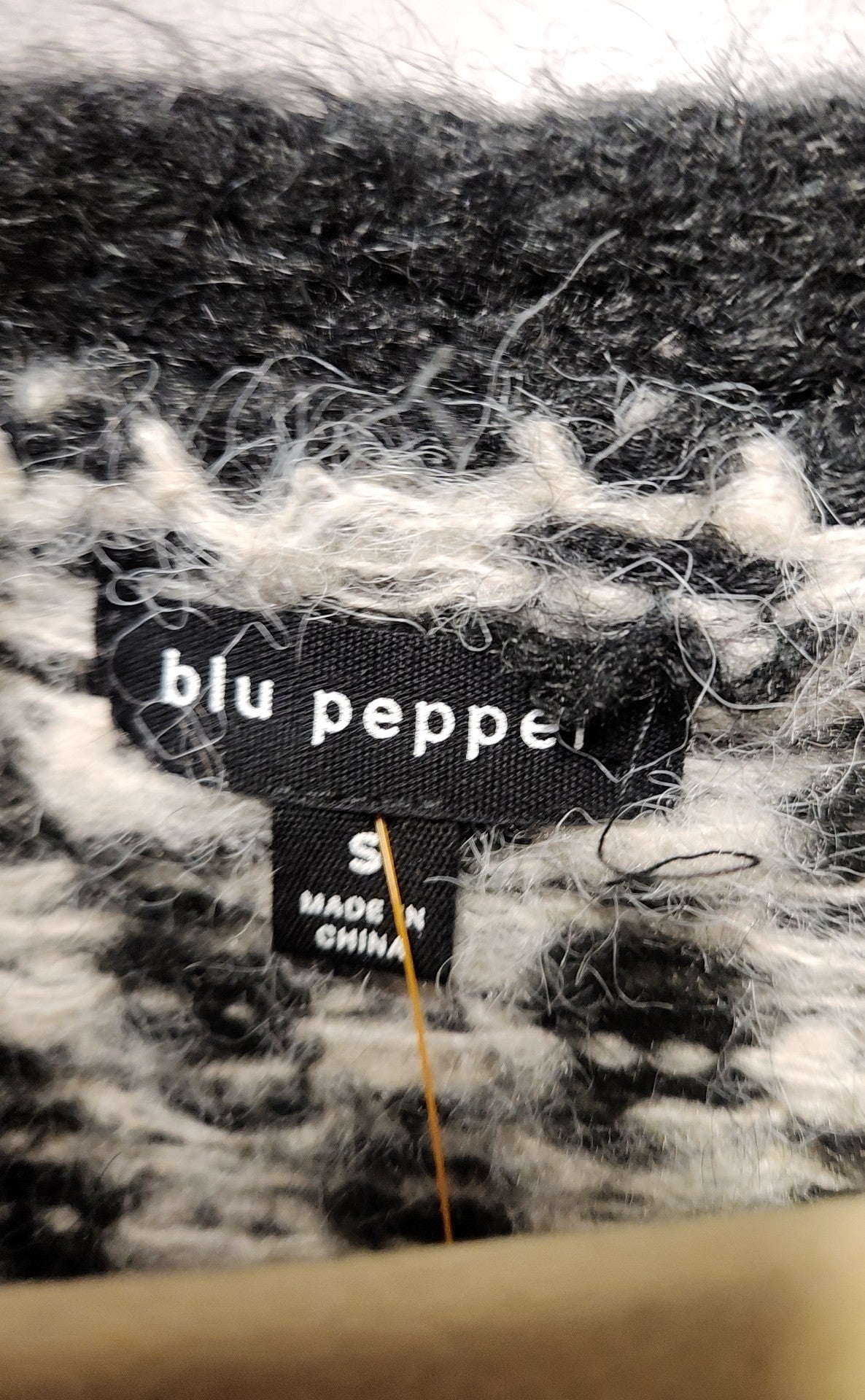 Blu Pepper Women's Size S Black & White Cardigan