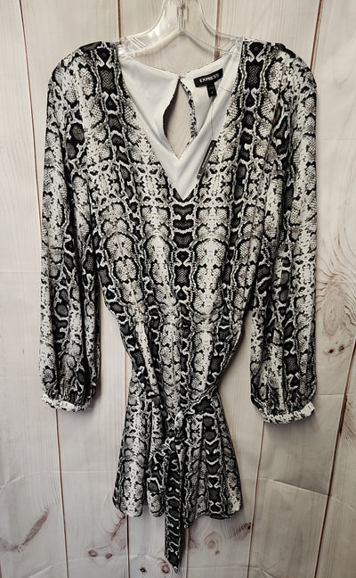 NWT Express Women's Size L Gray Dress