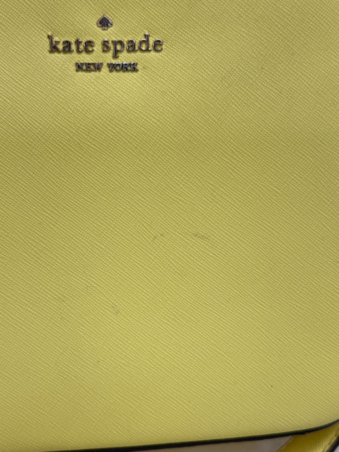 Kate Spade Yellow Leather Crossbody Purse Bag AS IS - small marks