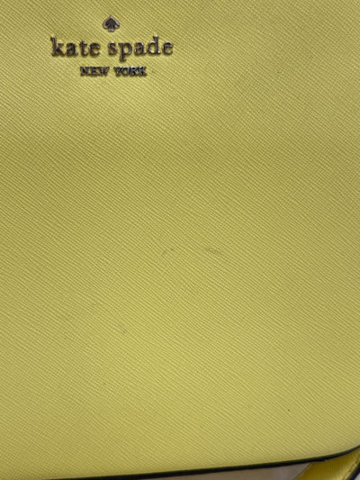 Kate Spade Yellow Leather Crossbody Purse Bag AS IS - small marks