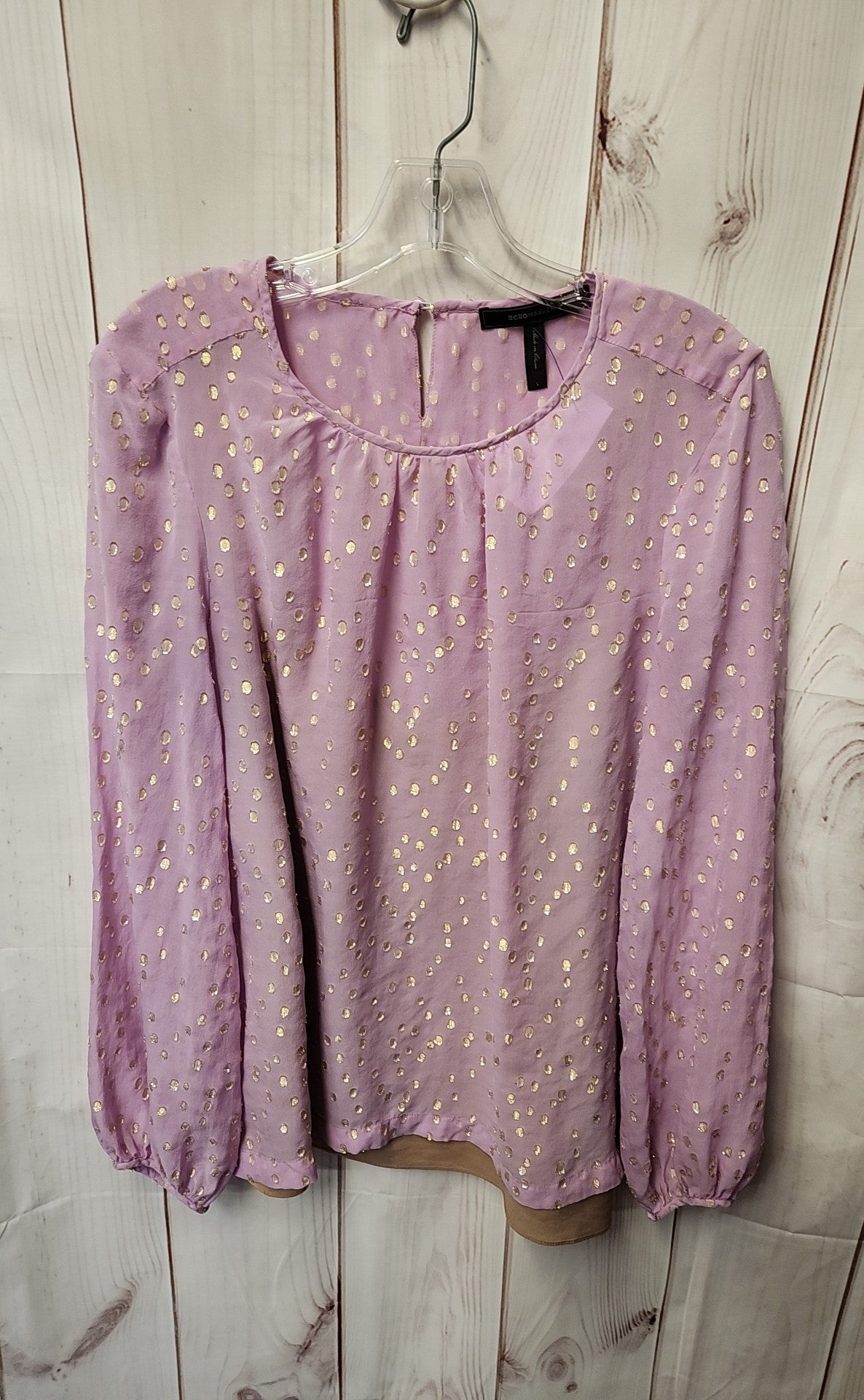 BCBG Maxazria Women's Size L Purple Long Sleeve Top