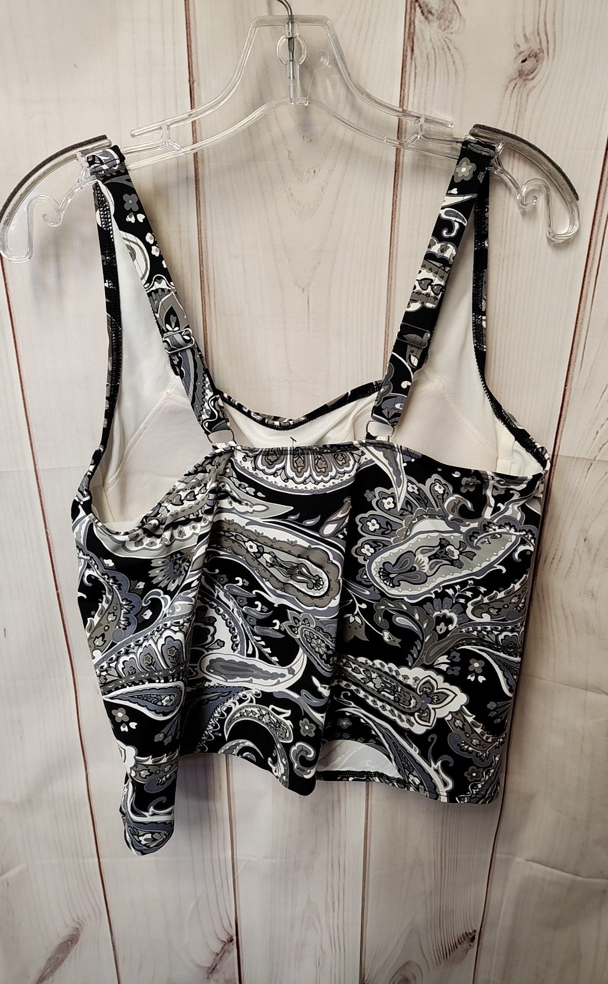 Lands End Women's Size 16 Black Swim Top
