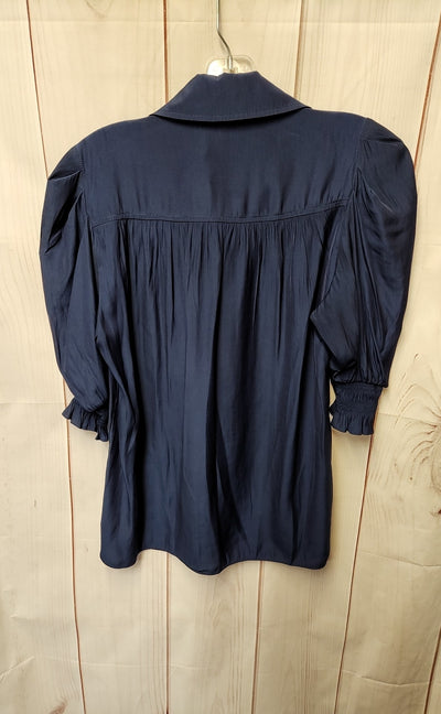 Ramy Brook Women's Size S Navy Short Sleeve Top