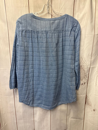 Grand & Greene Women's Size L Blue Long Sleeve Top