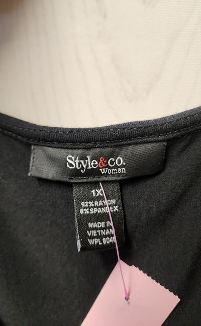 Style & Co Women's Size 1X Black Dress