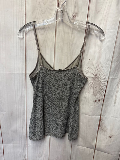 Express Women's Size M Brown & Silver Sequined Sleeveless Top