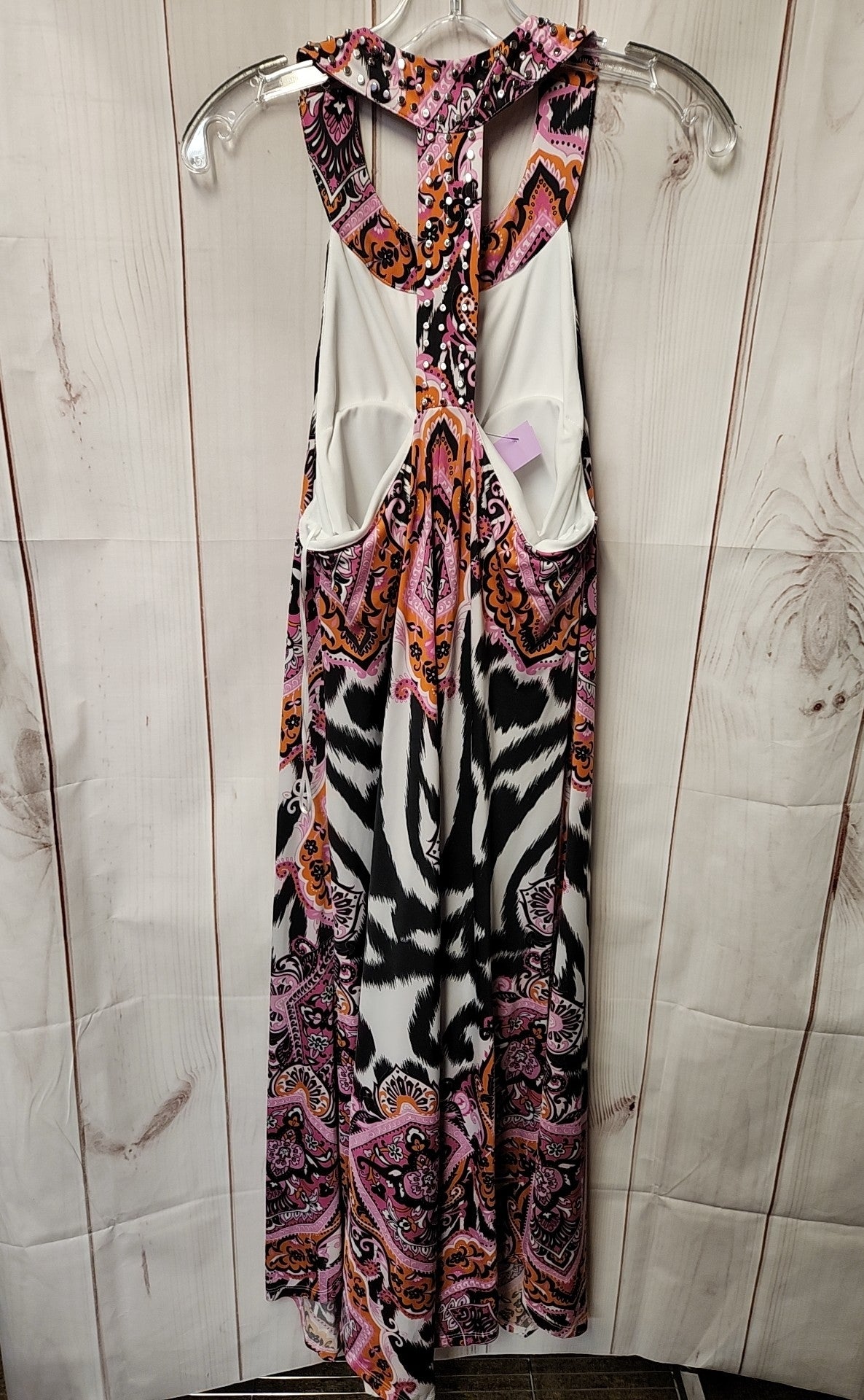 INC Women's Size XL Black & Pink Dress