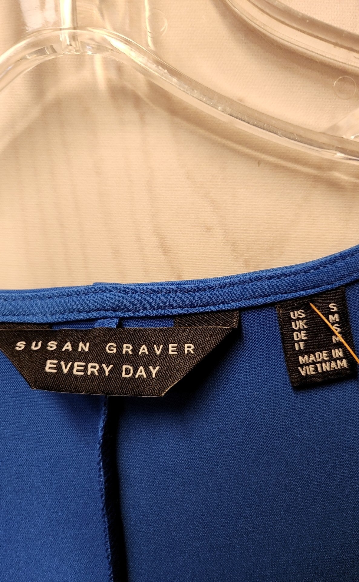Susan Graver Women's Size S Blue Dress